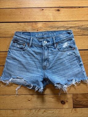American Eagle Outfitters Distressed Light Blue Denim Cutoff Shorts